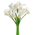 10 Artificial Calla Lily Flowers Real Touch Latex Arrangement Bouquet