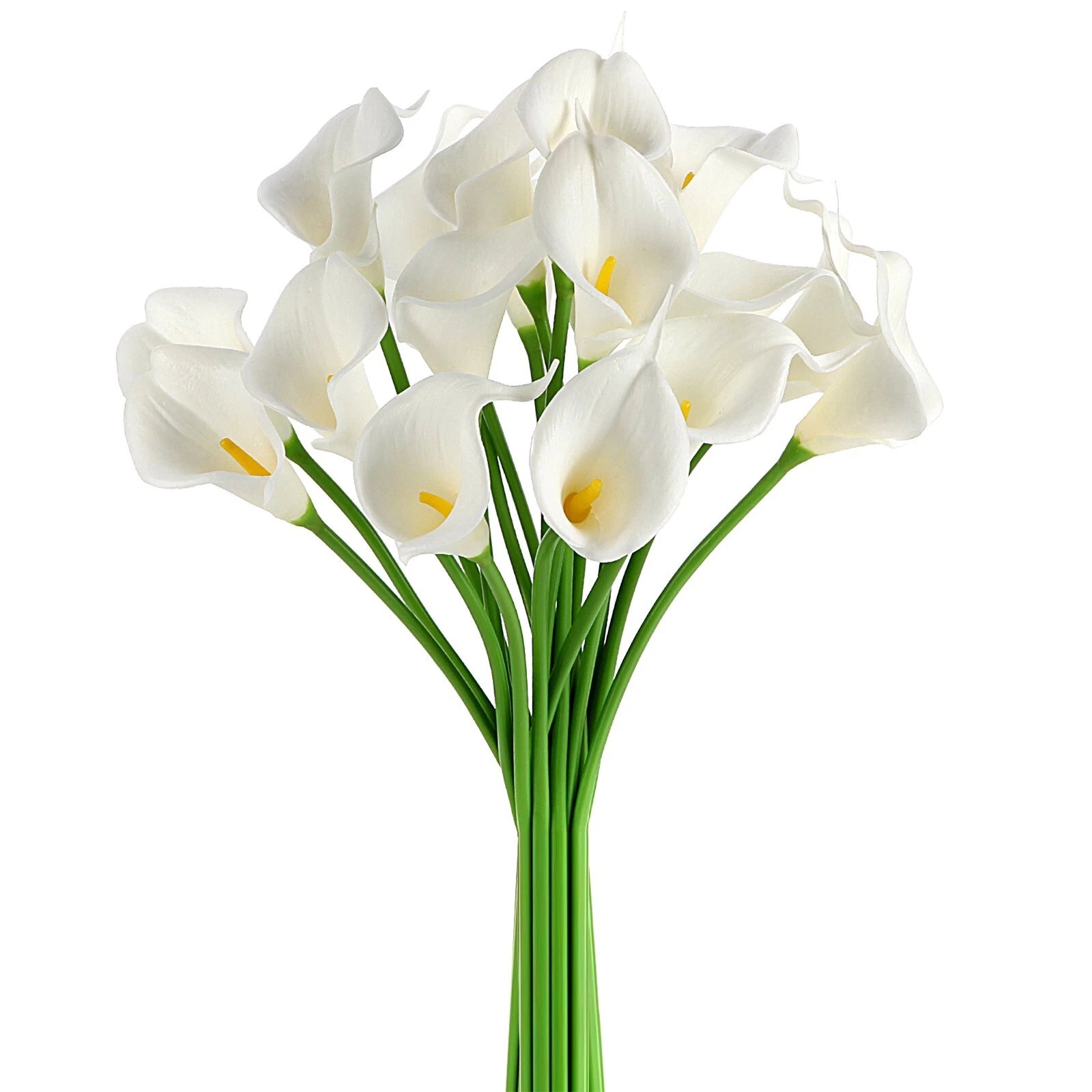 10 Artificial Calla Lily Flowers Real Touch Latex Arrangement Bouquet