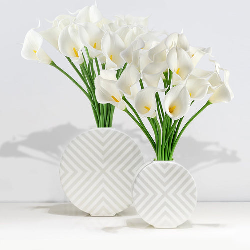 10 Artificial Calla Lily Flowers Real Touch Latex Arrangement Bouquet